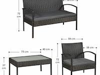 Loungeset trinidad zwart - afbeelding 5 van  11