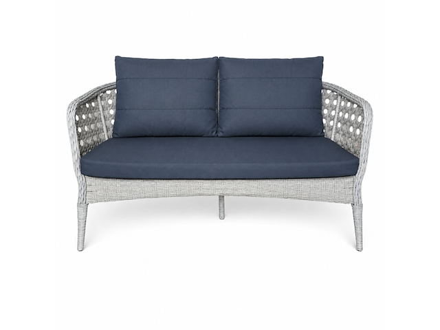 Loungeset, tuana white , wit, blauw antraciet - afbeelding 3 van  5