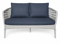 Loungeset, tuana white , wit, blauw antraciet - afbeelding 3 van  5