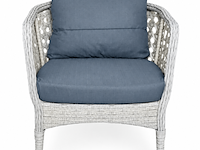 Loungeset, tuana white , wit, blauw antraciet - afbeelding 4 van  5