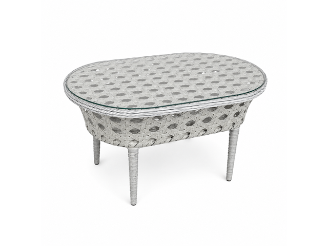 Loungeset, tuana white , wit, blauw antraciet - afbeelding 5 van  5