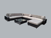 Loungeset vonato, 8-delig, donkerbruin - afbeelding 1 van  2