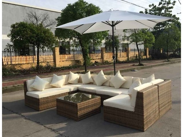 Loungeset vonato, corisa, bruin wicker - afbeelding 1 van  3