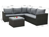 Loungeset vonato marello antraciet - afbeelding 3 van  3