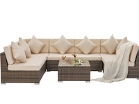 Loungeset vonato, oasi, bruin wicker - afbeelding 6 van  10