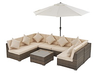 Loungeset vonato oasi bruin wicker - afbeelding 1 van  10