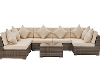 Loungeset vonato oasi bruin wicker - afbeelding 4 van  10