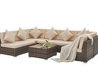 Loungeset vonato oasi bruin wicker - afbeelding 5 van  10