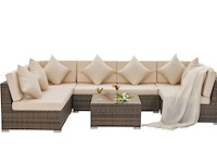 Loungeset vonato oasi bruin wicker - afbeelding 6 van  10