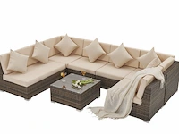 Loungeset, vonato, oasi, bruin wicker - afbeelding 3 van  10