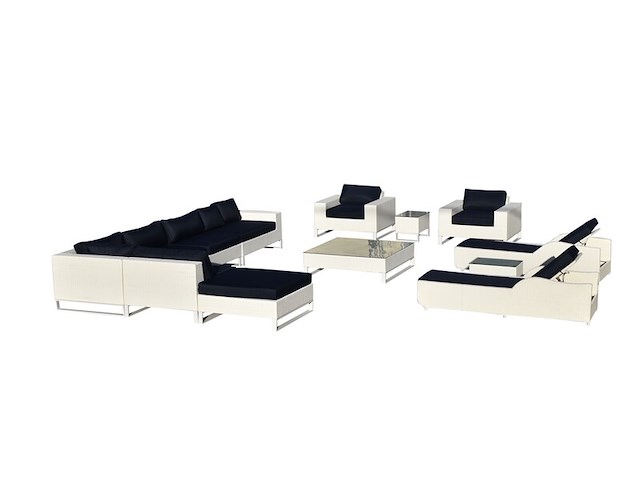 Loungeset vonato, silvano, wit - afbeelding 1 van  2