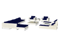 Loungeset vonato silvano wit - afbeelding 1 van  2