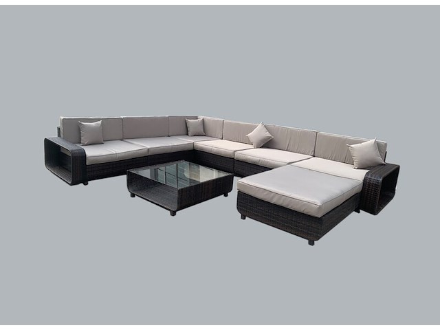 Loungeset vonato, zenova, donkerbruin - afbeelding 1 van  2
