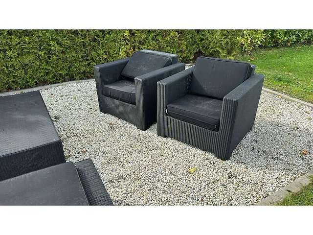 Loungeset, zwart - afbeelding 1 van  3