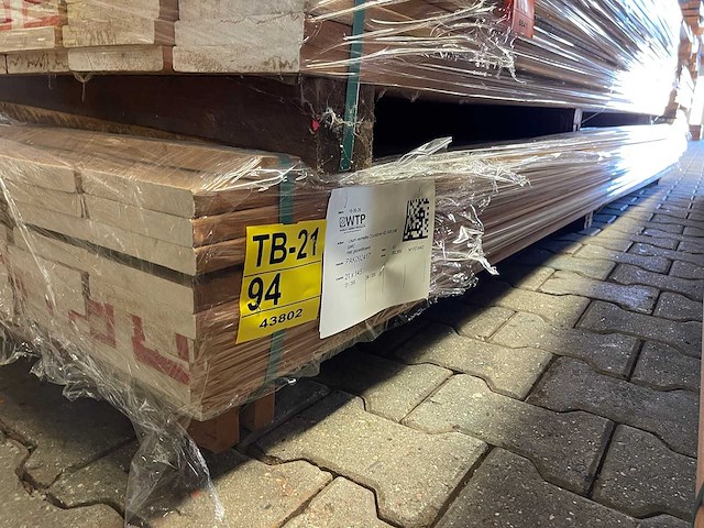 Louro vermehlo planken geschaafd 3050-3350x145x21mm (63x) - afbeelding 4 van  4