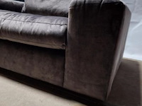 Loveseat - grijs velvet gestoffeerd - afbeelding 3 van  4