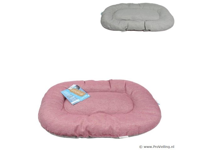 Lovestory dierenkussen 80x50cm - roze/grijs - afbeelding 1 van  1