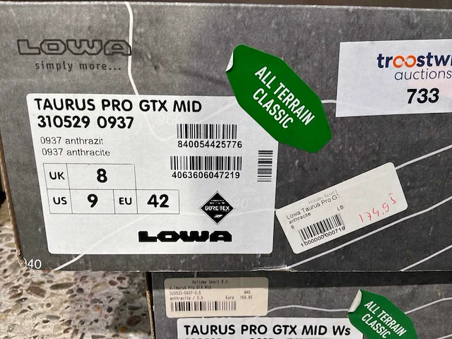 Lowa taurus pro gtx mid wandelschoen (2x) - afbeelding 3 van  4