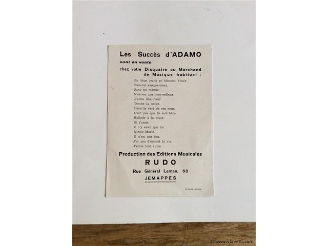 Lp adamo + getekende foto - afbeelding 4 van  4