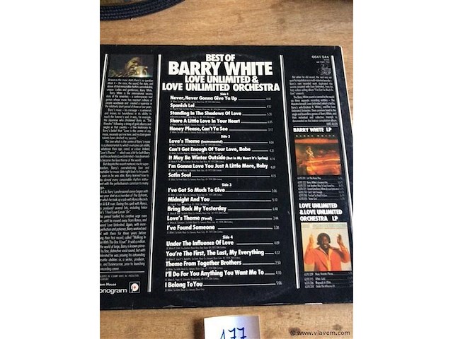 Lp best of barry white - afbeelding 2 van  2