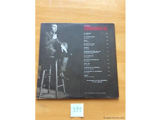 Lp c aznavour - afbeelding 2 van  2
