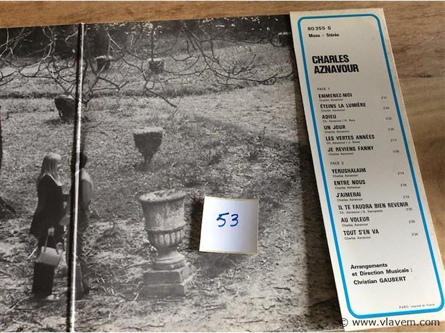 Lp charles aznavour - afbeelding 2 van  2