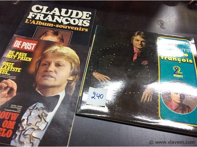 Lp claude françois + 2 magazines - afbeelding 1 van  2