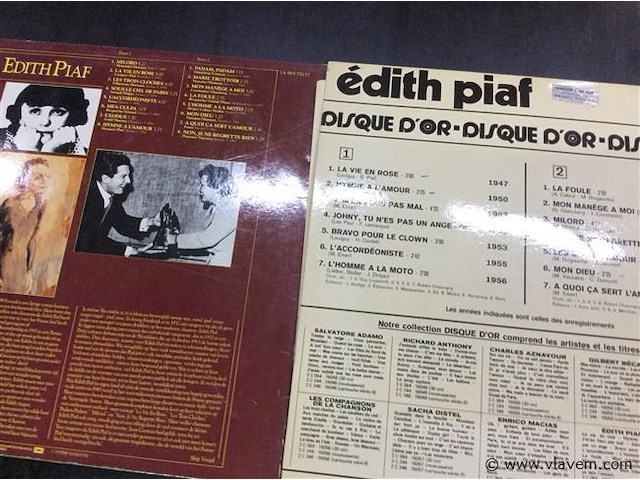 Lp edith piaf 2stuks - afbeelding 2 van  2