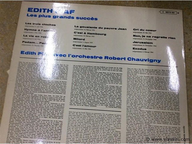 Lp edith piaf - afbeelding 2 van  2