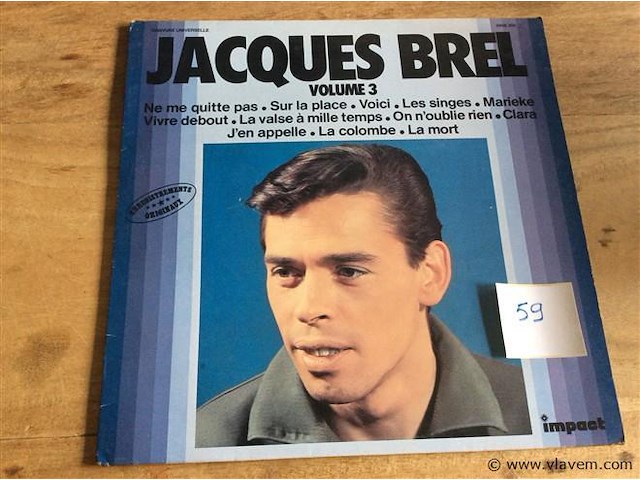 Lp jacques brel - afbeelding 1 van  2