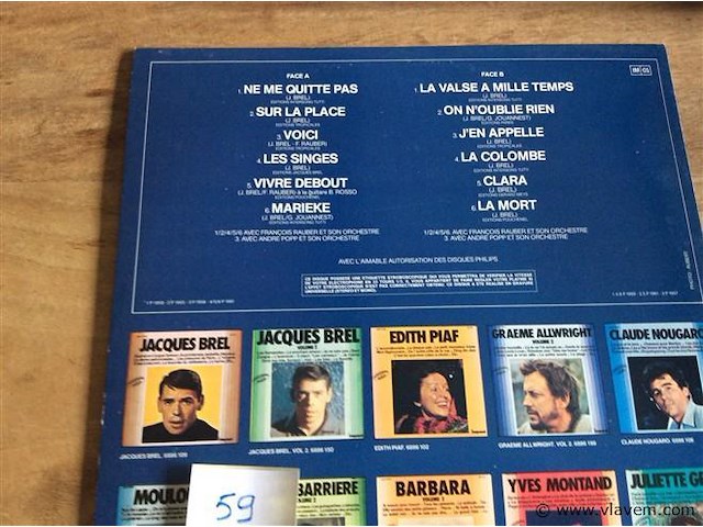 Lp jacques brel - afbeelding 2 van  2