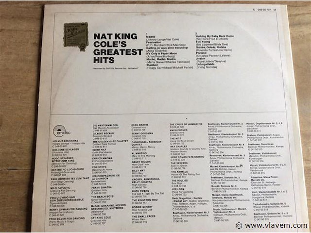 Lp nat king cole - afbeelding 2 van  2