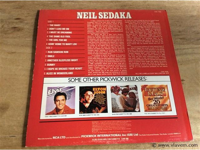 Lp niel sedaka - afbeelding 2 van  2