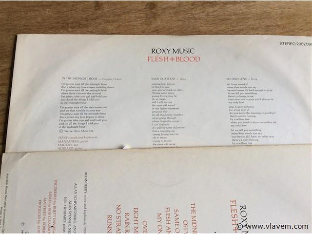 Lp roxy music - afbeelding 3 van  3
