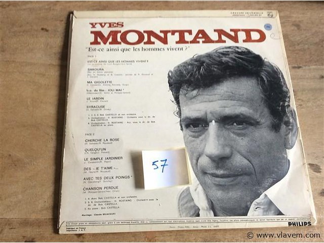 Lp yves montand - afbeelding 2 van  2