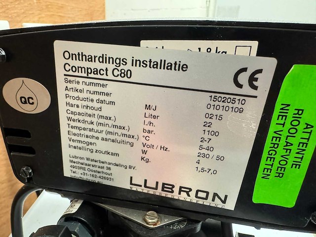 Lubron - compact c80 - waterontharder - afbeelding 4 van  4