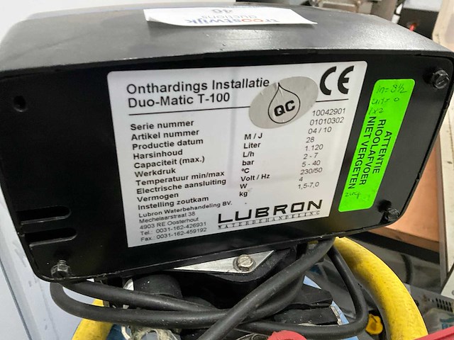 Lubron duo-matic t-100 waterontharder - afbeelding 6 van  6