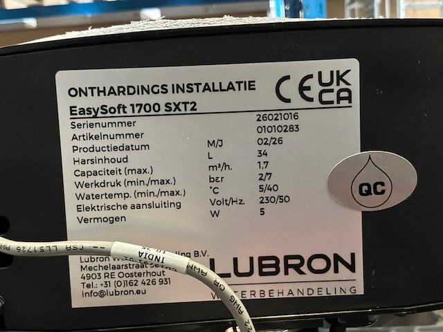 Lubron easysoft 1700 sxt2 waterontharder - afbeelding 6 van  6