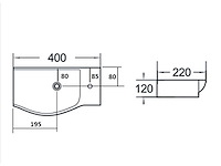 Luca sanitair - luce1601 - fontein 40 x 22 cm - afbeelding 3 van  3