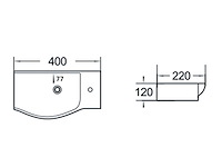 Luca sanitair - luce1602 - fontein 40 x 22 cm - afbeelding 1 van  1