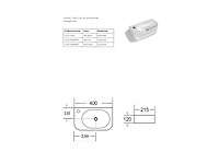 Luca sanitair - luce1606mbt - fontein 40 x 21,5 cm - afbeelding 2 van  3