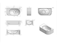 Luca sanitair - luva1333a - wandfontein links 40 x 21,5 - afbeelding 2 van  3