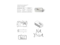 Luca sanitair - luva1337a - fontein 42 x 22 cm - afbeelding 2 van  3