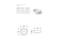 Luca sanitair - rond - luce1621mb - waskom 41,5 cm - afbeelding 3 van  3