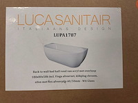 Luca sanitair lupa 1787 180x80x58cm douchebad - afbeelding 4 van  4