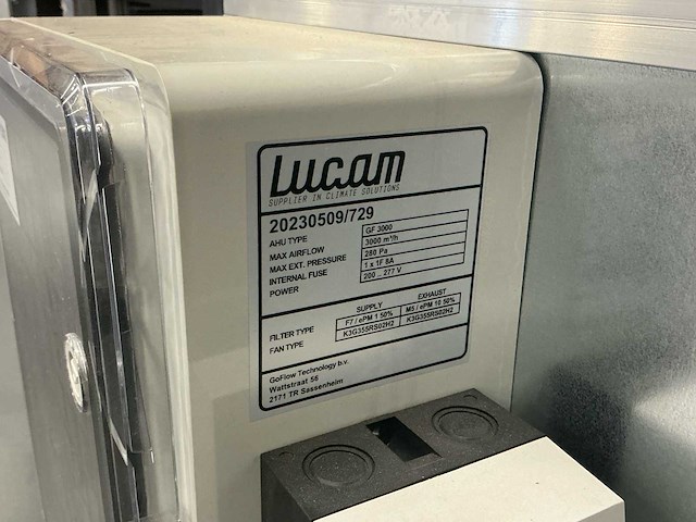 Lucam industriële luchtbehandelingskast / ventilatie-unit met warmtewisselaars en bypasssysteem - afbeelding 8 van  36