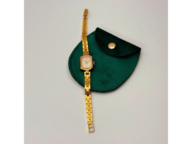Luch goldplated vintage dameshorloge - made in ussr - afbeelding 3 van  8