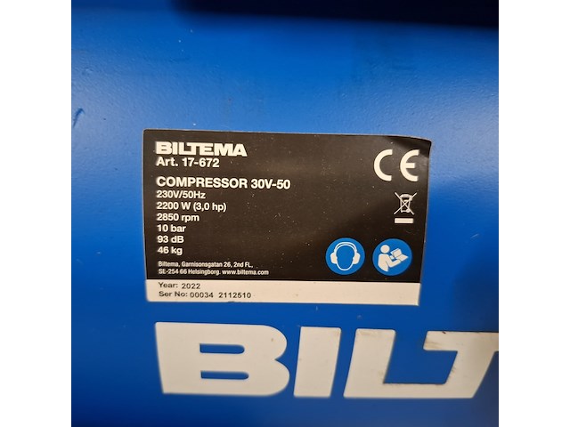 Luchtcompressor, biltema , 17-672, blauw, 2022 - afbeelding 4 van  4