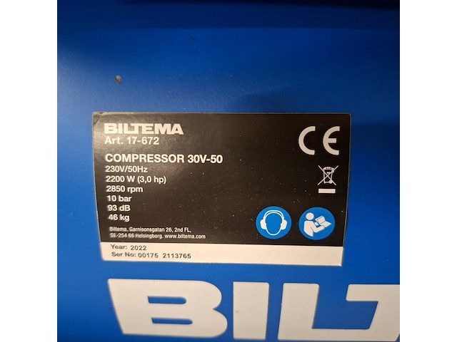 Luchtcompressor, biltema , 17-672, blauw, 2022 - afbeelding 5 van  5