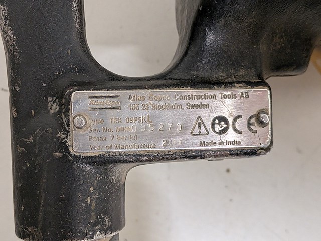 Luchthamer 10kg atlas copco, tex 09 pe, bouwjaar 2011 - afbeelding 6 van  6